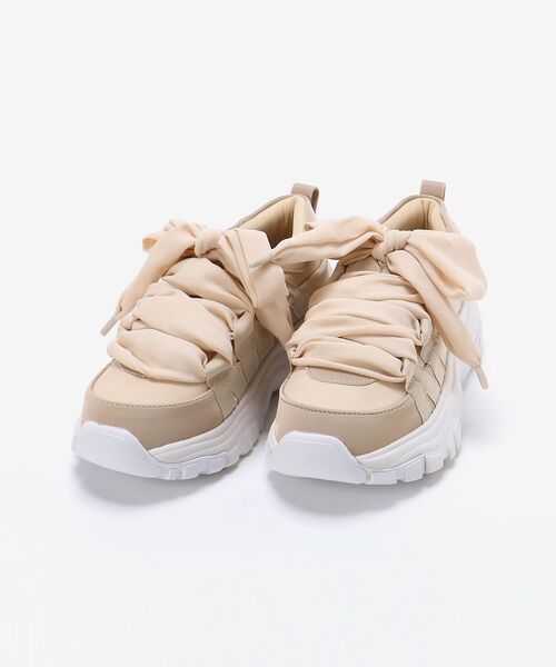 MAJESTIC LEGON（マジェスティックレゴン）の「☆ボリューミーカラースニーカー（スニーカー・レディース・ベージュ/グレー/アイボリー・MEDIUM/LARGE）」の9枚目の写真