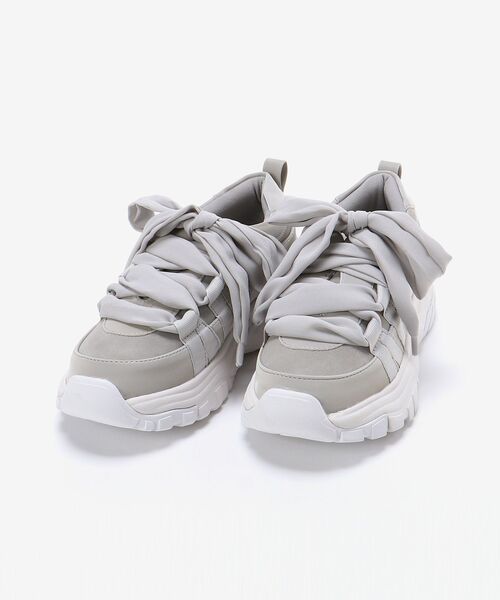 MAJESTIC LEGON（マジェスティックレゴン）の「☆ボリューミーカラースニーカー（スニーカー・レディース・ベージュ/グレー/アイボリー・MEDIUM/LARGE）」の10枚目の写真