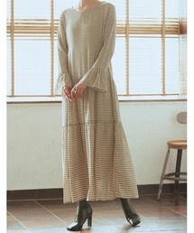 Re:EDIT | 幾何学柄ティアードマキシワンピース(ワンピース)