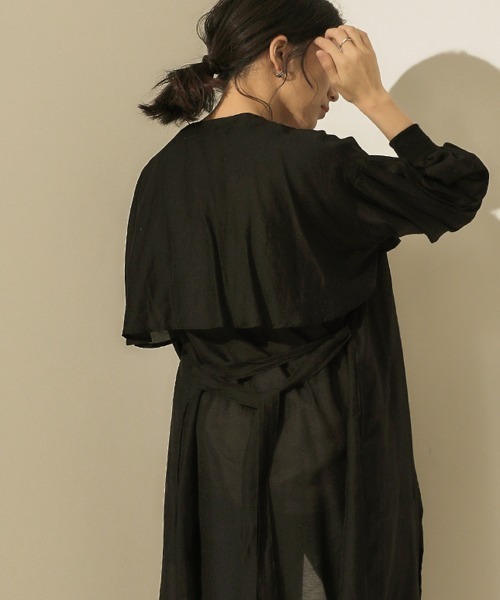 Bou Jeloud（ブージュルード）の「アウター＆ジレセット3wayCT（ノーカラーコート・レディース・ブラック/ベージュ・38）」の12枚目の写真