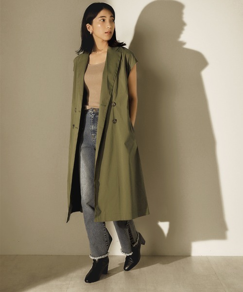 Bou Jeloud（ブージュルード）の「アウター＆ジレセット3wayCT（ノーカラーコート・レディース・ブラック/ベージュ・38）」の8枚目の写真