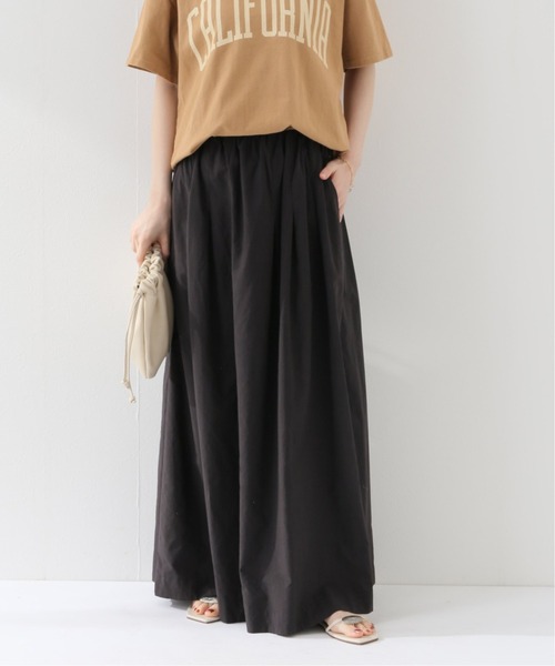 Spick & Span（スピックアンドスパン）の「タックギャザースカート（スカート・レディース・ライトグレー/カーキ・36/38）」の2枚目の写真