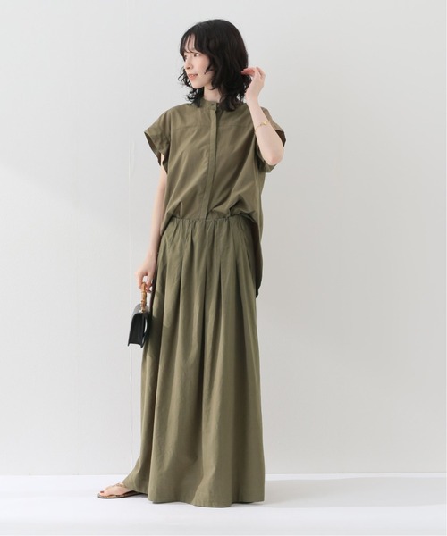 Spick & Span（スピックアンドスパン）の「タックギャザースカート（スカート・レディース・ライトグレー/カーキ・36/38）」の5枚目の写真