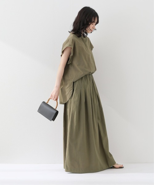 Spick & Span（スピックアンドスパン）の「タックギャザースカート（スカート・レディース・ライトグレー/カーキ・36/38）」の6枚目の写真