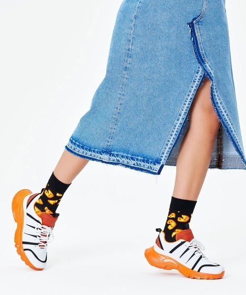 Happy Socks（ハッピーソックス）の「Happy Socks PIZZA ハーフソックス 10211042（ソックス/靴下・レディース・ブラック・M）」の2枚目の写真