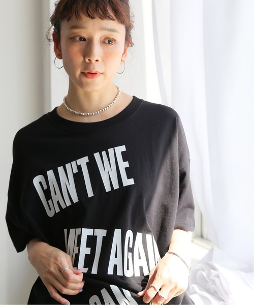 JOURNAL STANDARD（ジャーナルスタンダード）の「ビックロゴワイドTシャツ（Tシャツ/カットソー・レディース・ホワイト/チャコールグレー/ブラック・FREE）」の2枚目の写真