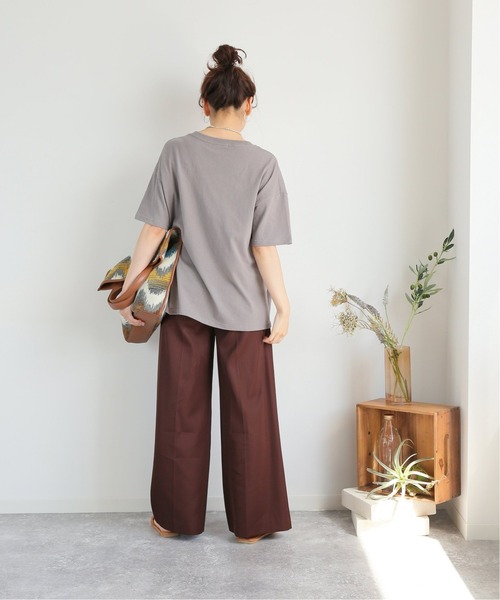 JOURNAL STANDARD（ジャーナルスタンダード）の「ビックロゴワイドTシャツ（Tシャツ/カットソー・レディース・ホワイト/チャコールグレー/ブラック・FREE）」の10枚目の写真