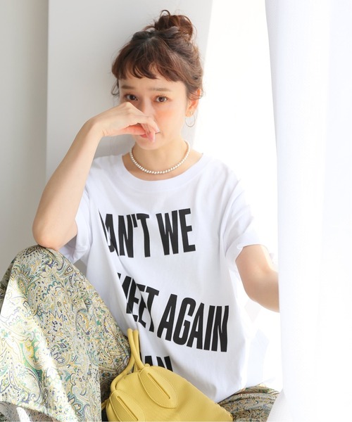 JOURNAL STANDARD（ジャーナルスタンダード）の「ビックロゴワイドTシャツ（Tシャツ/カットソー・レディース・ホワイト/チャコールグレー/ブラック・FREE）」の11枚目の写真