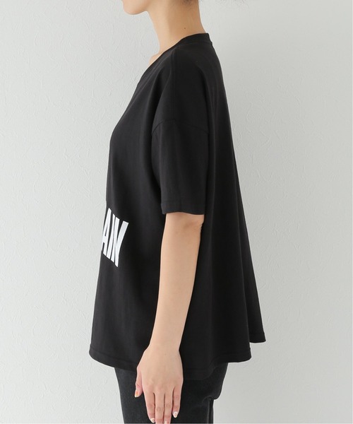 JOURNAL STANDARD（ジャーナルスタンダード）の「ビックロゴワイドTシャツ（Tシャツ/カットソー・レディース・ホワイト/チャコールグレー/ブラック・FREE）」の16枚目の写真