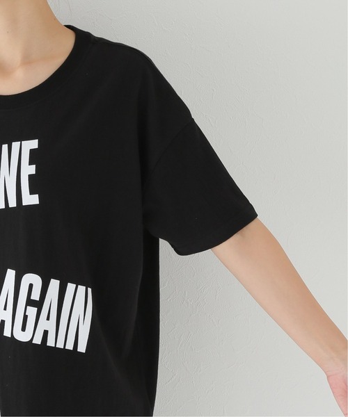 JOURNAL STANDARD（ジャーナルスタンダード）の「ビックロゴワイドTシャツ（Tシャツ/カットソー・レディース・ホワイト/チャコールグレー/ブラック・FREE）」の20枚目の写真