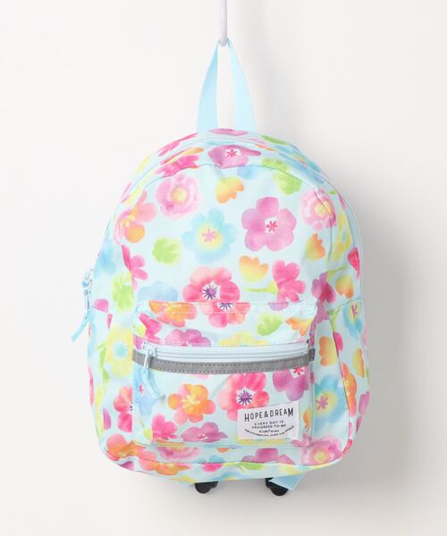 Kids Foret（キッズフォーレ）の「花柄・恐竜柄総柄リュック（バックパック/リュック・キッズ・ネイビー/ピンク/その他1/ブルー・L/M/LL）」の4枚目の写真