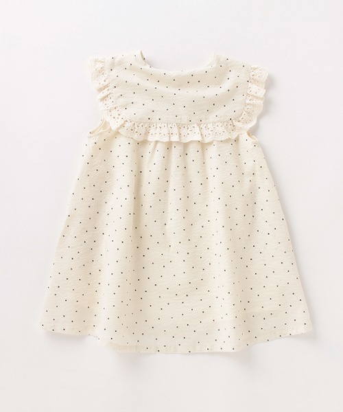 petit main(プティマイン)の「BIG衿ワンピース(ワンピース・キッズ・ネイビー/アイボリー・80cm/90cm/110cm/120cm/130cm/100cm)」の4枚目の写真