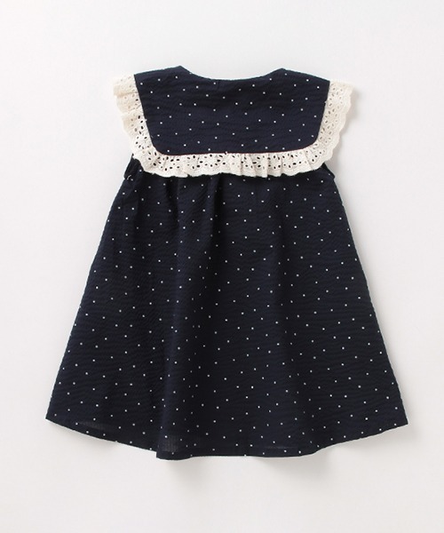 petit main(プティマイン)の「BIG衿ワンピース(ワンピース・キッズ・ネイビー/アイボリー・80cm/90cm/110cm/120cm/130cm/100cm)」の5枚目の写真