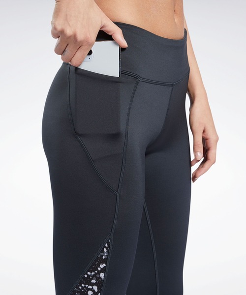 Reebok（リーボック）の「ランニング プリンテッド レギンス / Running Printed Leggings（レギンス/スパッツ・レディース・ブラック/ミント・SMALL/MEDIUM/LARGE/X-LARGE/XX-LARGE/X-SMALL）」の6枚目の写真