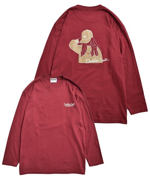 DOUBLE STEAL（ダブルスティール）の「Good Down Girl 長袖Tシャツ（Tシャツ/カットソー・メンズ・ホワイト/ブラック/バーガンディー・MEDIUM/LARGE/X-LARGE）」の3枚目の写真