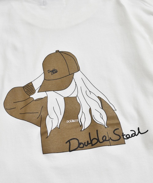 DOUBLE STEAL（ダブルスティール）の「Good Down Girl 長袖Tシャツ（Tシャツ/カットソー・メンズ・ホワイト/ブラック/バーガンディー・MEDIUM/LARGE/X-LARGE）」の12枚目の写真