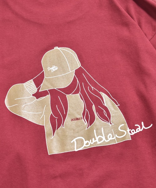 DOUBLE STEAL（ダブルスティール）の「Good Down Girl 長袖Tシャツ（Tシャツ/カットソー・メンズ・ホワイト/ブラック/バーガンディー・MEDIUM/LARGE/X-LARGE）」の5枚目の写真