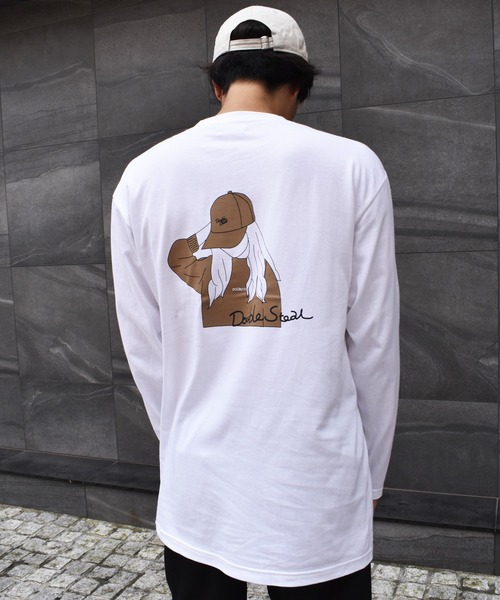 DOUBLE STEAL（ダブルスティール）の「Good Down Girl 長袖Tシャツ（Tシャツ/カットソー・メンズ・ホワイト/ブラック/バーガンディー・MEDIUM/LARGE/X-LARGE）」の19枚目の写真