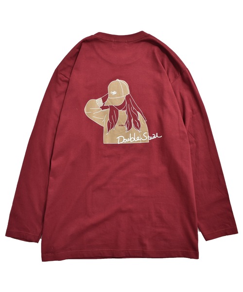 DOUBLE STEAL（ダブルスティール）の「Good Down Girl 長袖Tシャツ（Tシャツ/カットソー・メンズ・ホワイト/ブラック/バーガンディー・MEDIUM/LARGE/X-LARGE）」の7枚目の写真