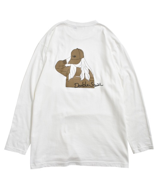 DOUBLE STEAL（ダブルスティール）の「Good Down Girl 長袖Tシャツ（Tシャツ/カットソー・メンズ・ホワイト/ブラック/バーガンディー・MEDIUM/LARGE/X-LARGE）」の11枚目の写真