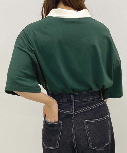 apres jour(アプレジュール)の「ルーズポロシャツ【ZOZOTOWN限定アイテム】(ポロシャツ・レディース・ブルー/ダークグリーン/アイボリー・フリー/X-LARGE)」の20枚目の写真