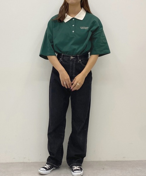 apres jour(アプレジュール)の「ルーズポロシャツ【ZOZOTOWN限定アイテム】(ポロシャツ・レディース・ブルー/ダークグリーン/アイボリー・フリー/X-LARGE)」の21枚目の写真