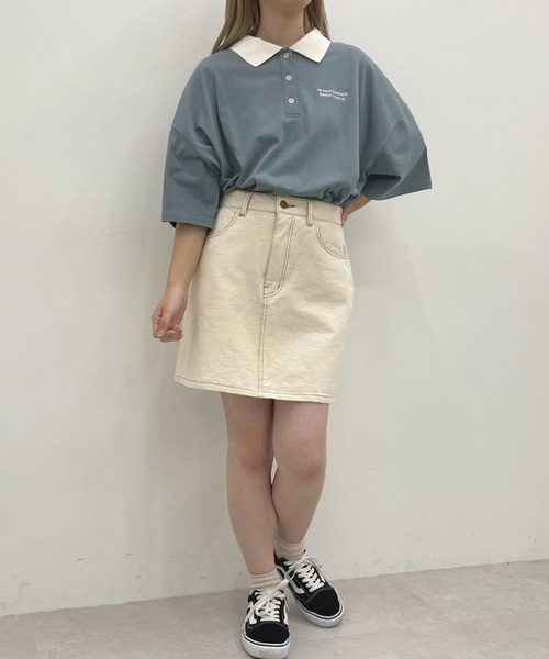 apres jour(アプレジュール)の「ルーズポロシャツ【ZOZOTOWN限定アイテム】(ポロシャツ・レディース・ブルー/ダークグリーン/アイボリー・フリー/X-LARGE)」の5枚目の写真