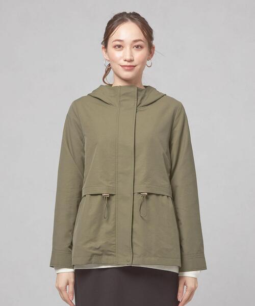 closet story（クローゼットストーリー）の「＜closet story（クローゼットストーリー）＞ドロスト フーデッド ブルゾン（ブルゾン・レディース・ネイビー/オリーブ・FREE）」の4枚目の写真