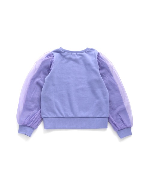 JENNI belle（ジェニィベル）の「【WEB限定】袖チュールトレーナー（スウェット・キッズ・ブラック/ラベンダー・150cm/130cm/140cm/160cm）」の8枚目の写真