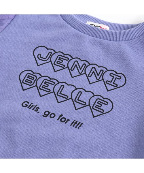 JENNI belle（ジェニィベル）の「【WEB限定】袖チュールトレーナー（スウェット・キッズ・ブラック/ラベンダー・150cm/130cm/140cm/160cm）」の9枚目の写真