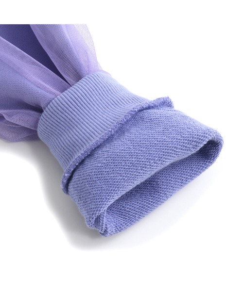 JENNI belle（ジェニィベル）の「【WEB限定】袖チュールトレーナー（スウェット・キッズ・ブラック/ラベンダー・150cm/130cm/140cm/160cm）」の12枚目の写真