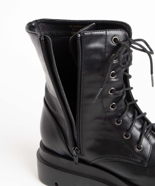 WEGO（ウィゴー）の「WEGO/8ホールレースアップブーツ（ブーツ・レディース・ブラック/ホワイト・MEDIUM/LARGE）」の15枚目の写真
