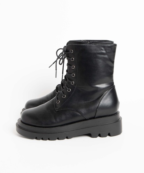 WEGO（ウィゴー）の「WEGO/8ホールレースアップブーツ（ブーツ・レディース・ブラック/ホワイト・MEDIUM/LARGE）」の10枚目の写真