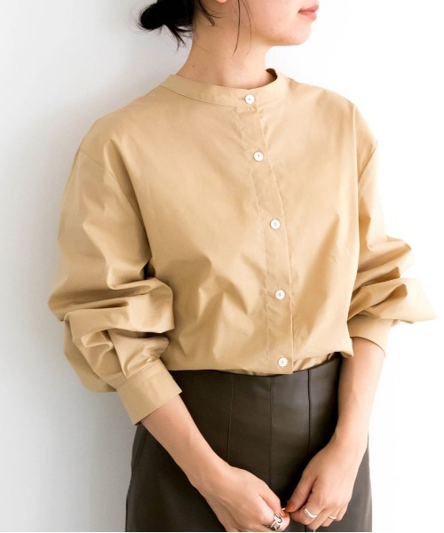 RANDA（ランダ）の「レース付け襟付きバンドカラーブラウス（シャツ/ブラウス・レディース・ベージュ/ブラック/ホワイト・FREE）」の11枚目の写真