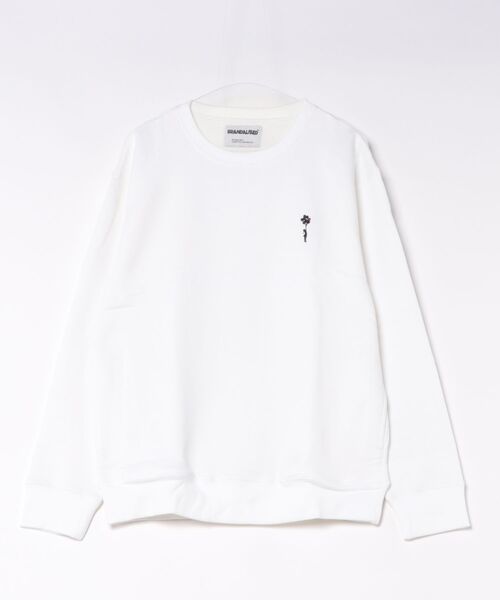 JUGLANS(ユグランス)の「【BRANDALISED】Banksy Flying Balloons Girl 刺繍Tスウェット/メンズ(スウェット・メンズ・ホワイト/ブラック/ライトベージュ・M/L/XL)」の1枚目の写真