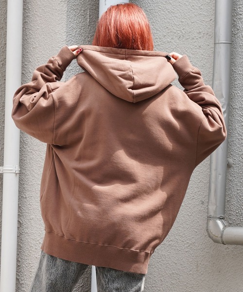 X-girl（エックスガール）の「CAT ＆ DOG SWEAT HOODIE（パーカー・レディース・ブラック/アッシュ/ブラウン・S/XL/M/L）」の5枚目の写真