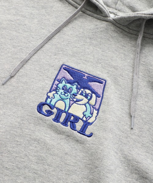 X-girl（エックスガール）の「CAT ＆ DOG SWEAT HOODIE（パーカー・レディース・ブラック/アッシュ/ブラウン・S/XL/M/L）」の9枚目の写真