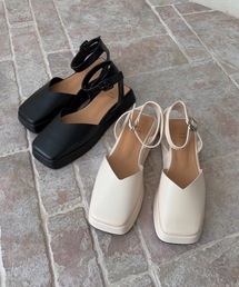Didot.showroom | square bulky strap shoes(パンプス)