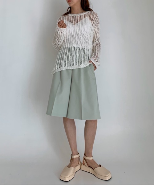 Didot.showroom（ディドット ショールーム）の「square bulky strap shoes（パンプス・レディース・アイボリー・24cm）」の9枚目の写真