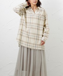 NAVY ネイビー USAコットン スキッパーシャツ