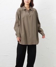 NAVY | NAVY ネイビー USAコットン スキッパーシャツ(シャツ/ブラウス)