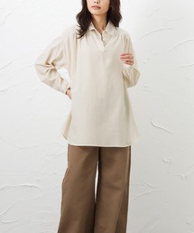 NAVY ネイビー USAコットン スキッパーシャツ