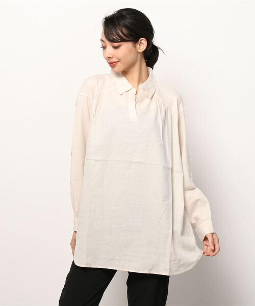 NAVY(ネイビー)の「NAVY ネイビー USAコットン スキッパーシャツ(シャツ/ブラウス・レディース・ブラウン/ベージュ/アイボリー・フリー)」の18枚目の写真