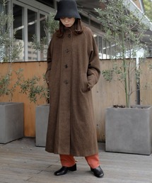 スタンドカラーラグランコート