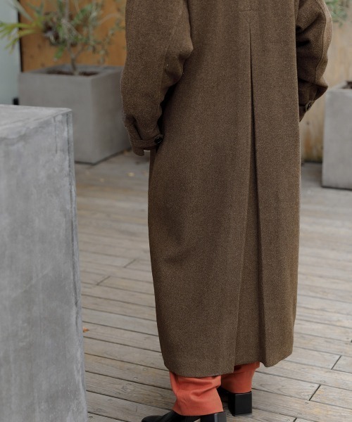 Bab（バブ）の「スタンドカラーラグランコート（チェスターコート・レディース・ベージュ/ブラウン・S/M）」の16枚目の写真