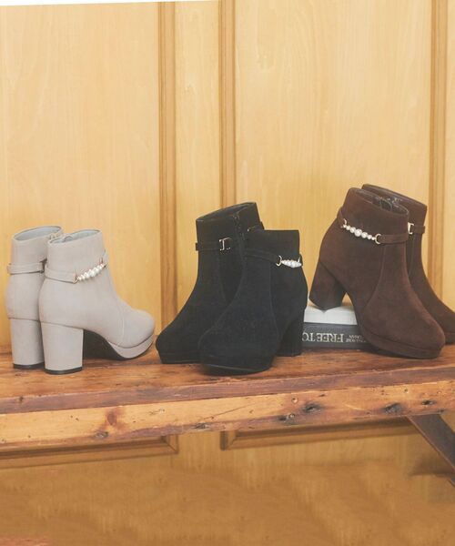 MAJESTIC LEGON（マジェスティックレゴン）の「2wayパールブーツ（ブーツ・レディース・ブラウン/ライトグレー/ブラック・SMALL/MEDIUM/LARGE/X-LARGE）」の3枚目の写真