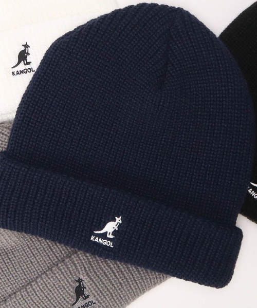 KANGOL(カンゴール)の「カンゴール ニット帽 折り返し カフ(ニットキャップ/ビーニー・メンズ・ホワイト/ブラック/ネイビー/グレー・FREE)」の4枚目の写真