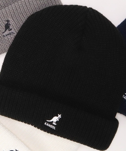 KANGOL(カンゴール)の「カンゴール ニット帽 折り返し カフ(ニットキャップ/ビーニー・メンズ・ホワイト/ブラック/ネイビー/グレー・FREE)」の3枚目の写真