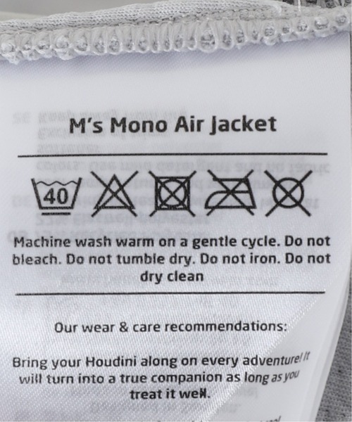 HOUDINI（フディーニ）の「【HOUDINI / フーディニ】Ms Mono Air Jacket（Tシャツ/カットソー・メンズ・ブラック/ホワイト系その他・MEDIUM/LARGE）」の15枚目の写真