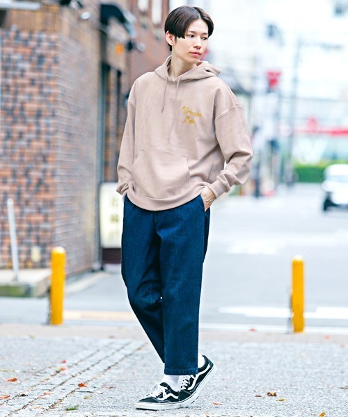 ポンチスウェード刺繍長袖パーカー（パーカー）｜LUXSTYLE（ラグスタイル）